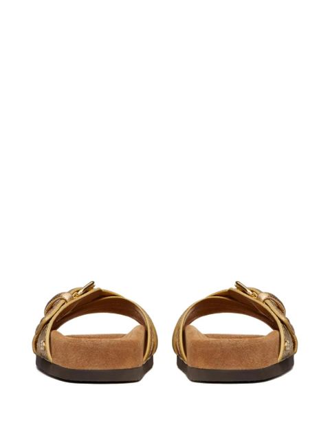 Valentino Garavani 30mm Fussfriend metallic sandals - Gold