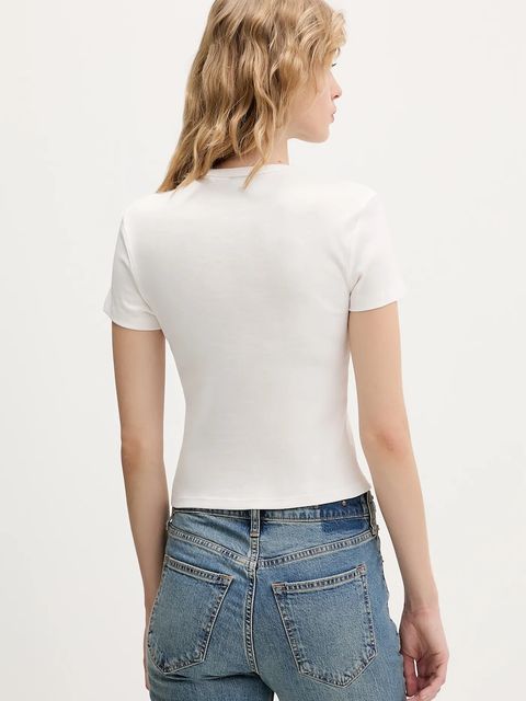 Hugo Blue t-shirt bawełniany Dever_B_2 damski kolor biały 50562240