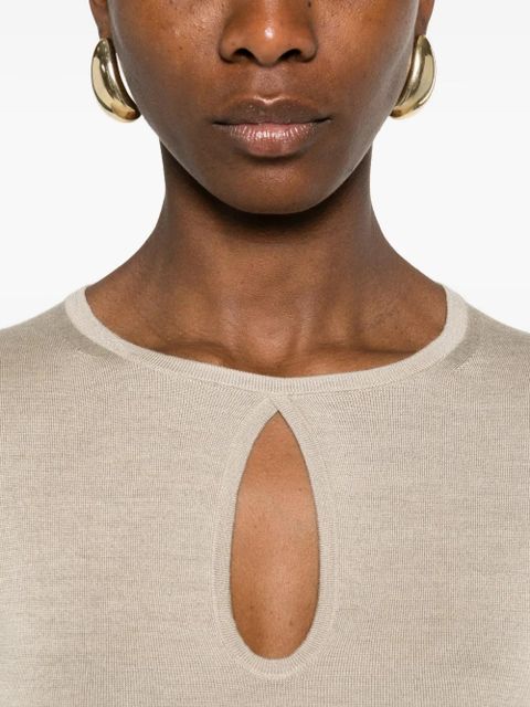 Max Mara cut-out T-shirt - Neutrals