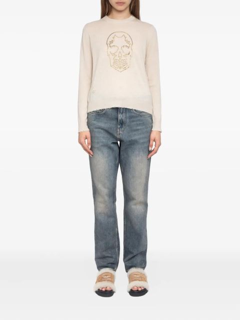 Zadig&Voltaire skull-embellished cashmere sweater - Neutrals - zdjęcie produktu nr 2