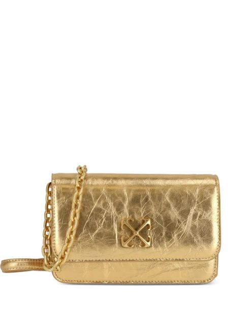 Off-White logo-plaque shoulder bag - Gold - zdjęcie produktu nr 1
