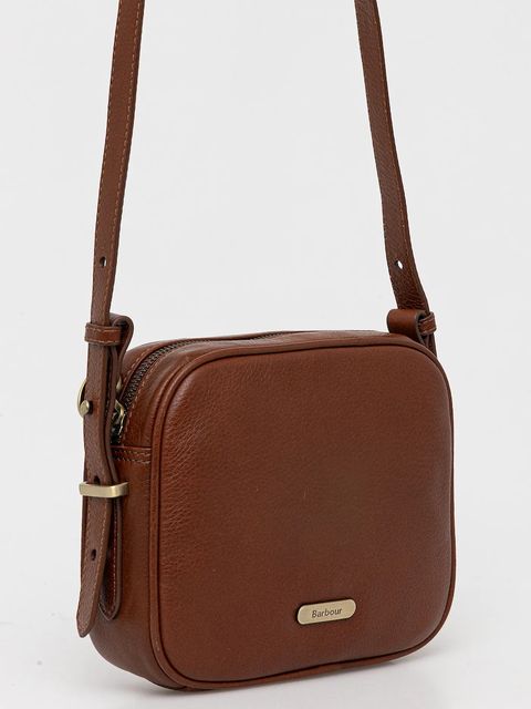 Barbour torebka skórzana kolor brązowy LBA0492 - zdjęcie produktu nr 2