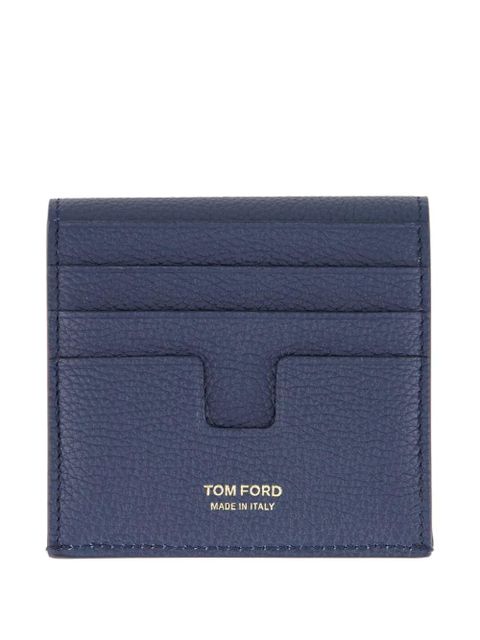 TOM FORD Tara logo-clasp grain-leather cardholder - Blue