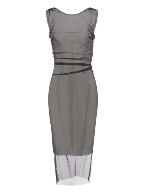 Maison Margiela semi-sheer midi dress - Grey - zdjęcie produktu nr 1
