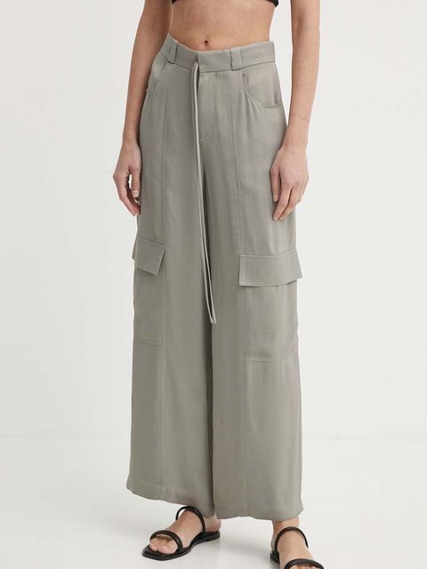 AERON spodnie OPAL damskie kolor szary szerokie high waist AW24RSPA282475 - zdjęcie produktu nr 1