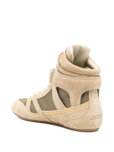 ISABEL MARANT Senny panelled hi-top sneakers - Neutrals