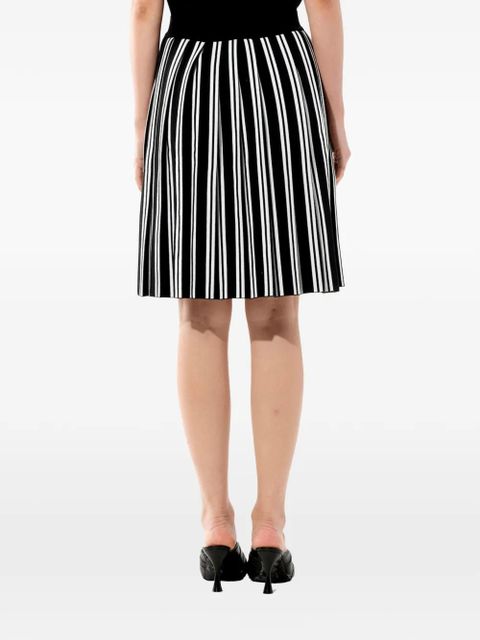 Balenciaga striped pleat skirt - Black