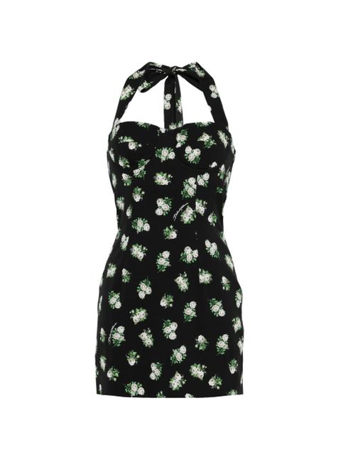 Dolce & Gabbana halterneck floral mini dress - Black - zdjęcie produktu nr 1