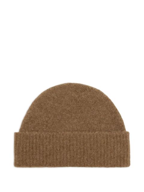 AMI Paris striped Ami De Coeur beanie - Brown - zdjęcie produktu nr 2