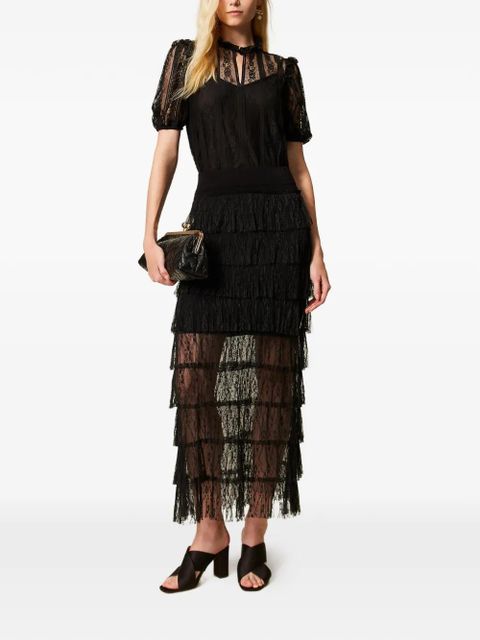 TWINSET lace maxi skirt - Black - zdjęcie produktu nr 2
