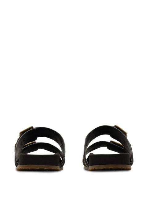 Burberry Check suede Urchin sandals - Black - zdjęcie produktu nr 2