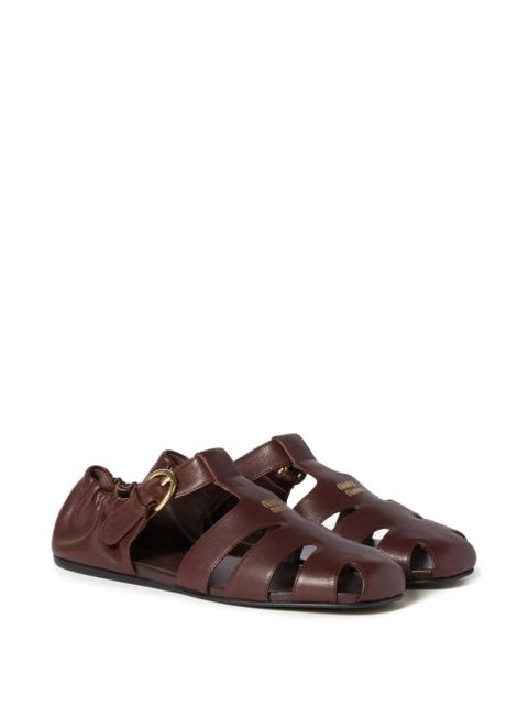 Miu Miu Ruches fisherman's sandals - Brown - zdjęcie produktu nr 2