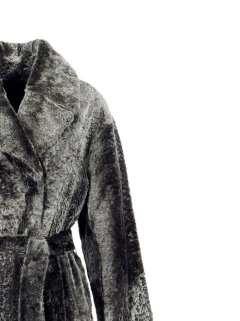 Yves Salomon belted coat - Grey