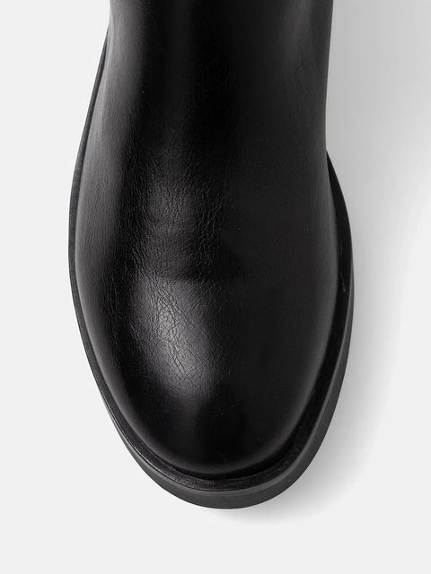 U.S. Polo Assn. kozaki YLENIA001 damskie kolor czarny na płaskim obcasie YLENIA001W/EY1