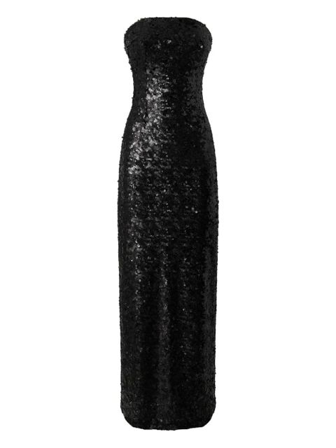 PINKO sequinned strapless maxi dress - Black - zdjęcie produktu nr 2
