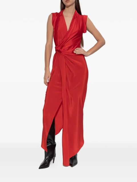 Victoria Beckham knot detail maxi dress - Red