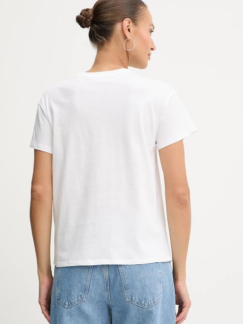 Liu Jo t-shirt bawełniany damski kolor biały UF5261.JS923
