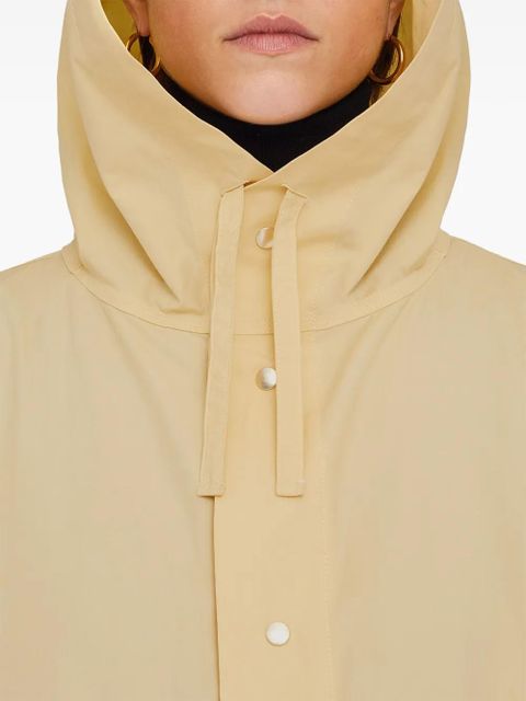 Jil Sander logo print drawstring coat - Yellow