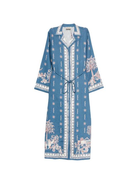 ALEMAIS Acacia patterned tie dress - Blue - zdjęcie produktu nr 1
