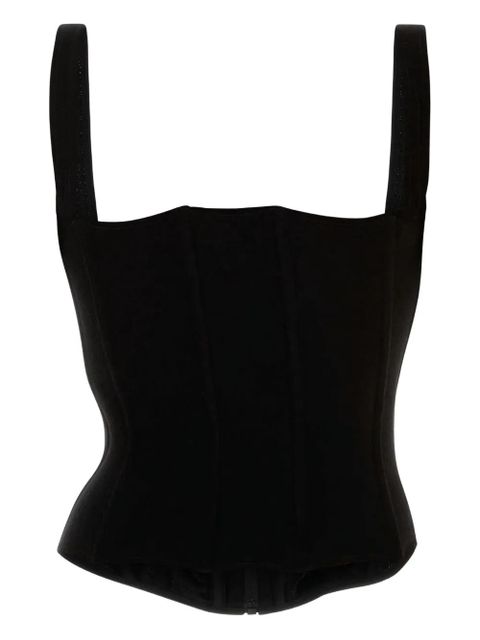 Balenciaga velvet zip-front bodice - Black - zdjęcie produktu nr 1