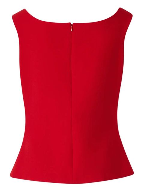 Magda Butrym rose-detail wool-blend top - Red - zdjęcie produktu nr 2