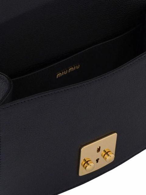 Miu Miu Madras leather shoulder bag - Black