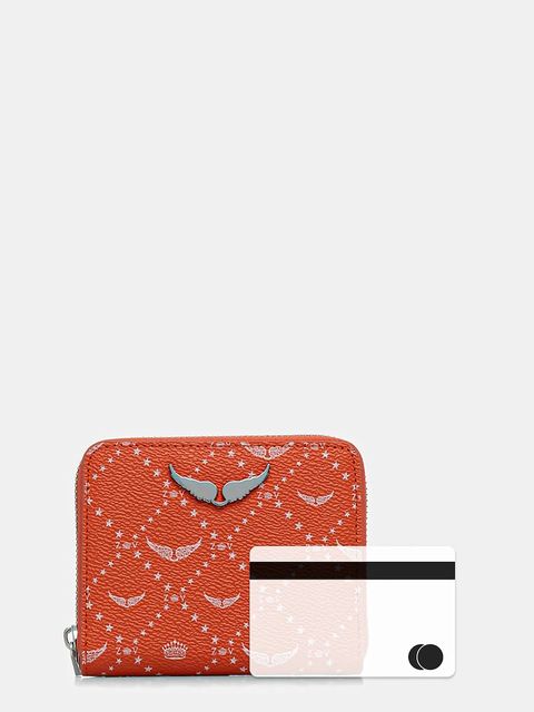 ZADIG&VOLTAIRE portfel damski kolor pomarańczowy LWSG03640 - zdjęcie produktu nr 2