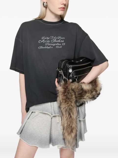 Acne Studios letter-print cotton T-shirt - Black