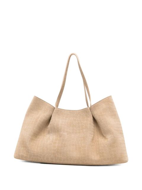 Elleme Dimple crocodile-effect tote bag - Neutrals - zdjęcie produktu nr 1