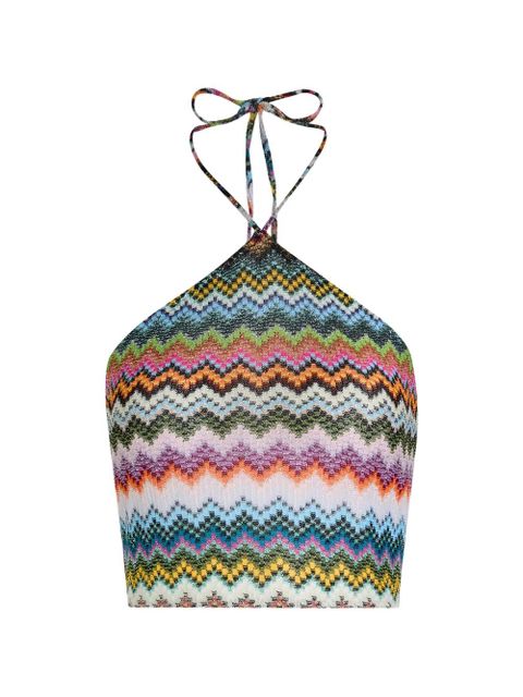 Missoni pixel-effect zigzag pattern top - Blue - zdjęcie produktu nr 1
