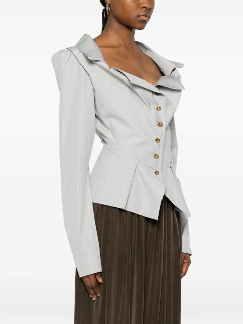 Vivienne Westwood pinstripe button blazer - Grey