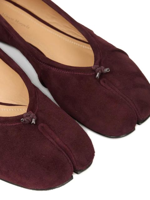 Maison Margiela Tabi suede ballet flats - Red