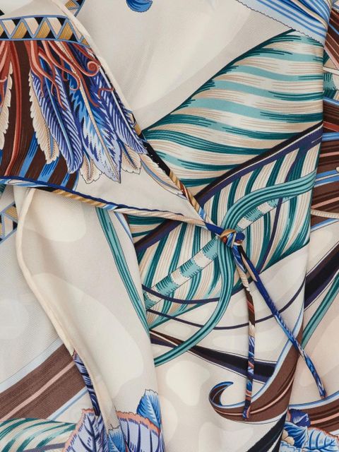 Ferragamo floral-print silk scarf - Neutrals