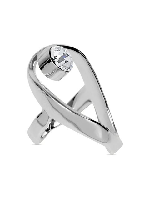 DRIES VAN NOTEN waved jewel ring - Silver
