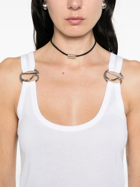 Coperni logo sleeveless mini dress - White