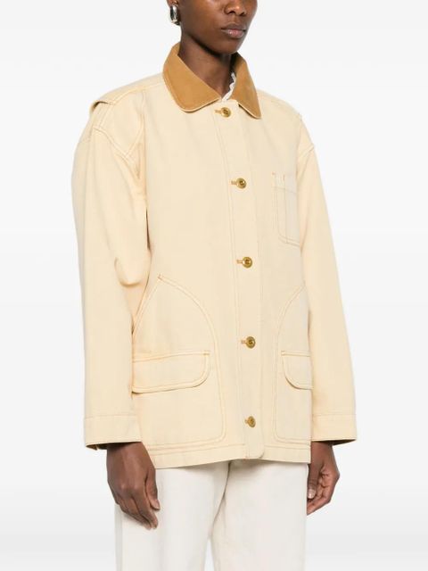 DÔEN Pascual contrast-collar coat - Yellow - zdjęcie produktu nr 2