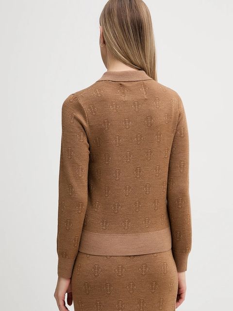 Gant sweter wełniany damski kolor brązowy lekki 4805400