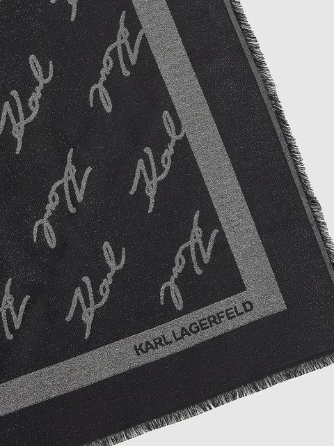 Karl Lagerfeld chusta z dodatkiem jedwabiu K/SIGNATURE