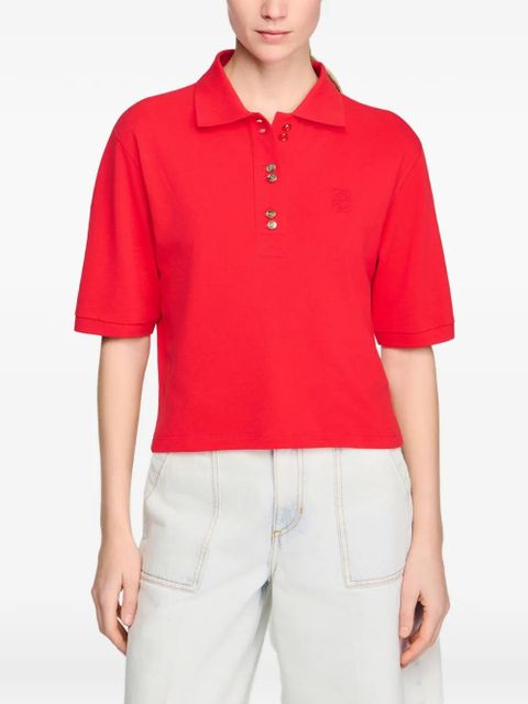 SANDRO buttoned polo shirt - Red