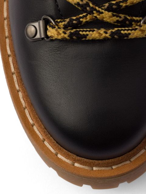 Prada leather combat boots - Black
