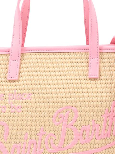 MC2 Saint Barth embroidery top handle bag - Neutrals