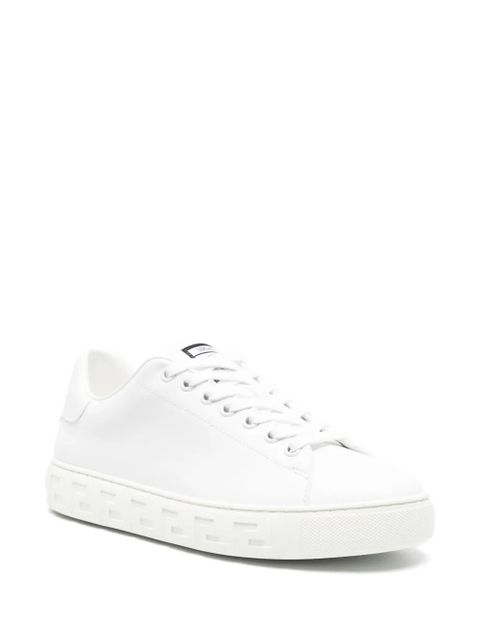 Versace Greca-embossed leather sneakers - White - zdjęcie produktu nr 2