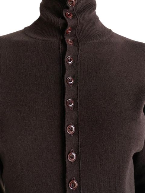 LEMAIRE high-neck cardigan - Brown