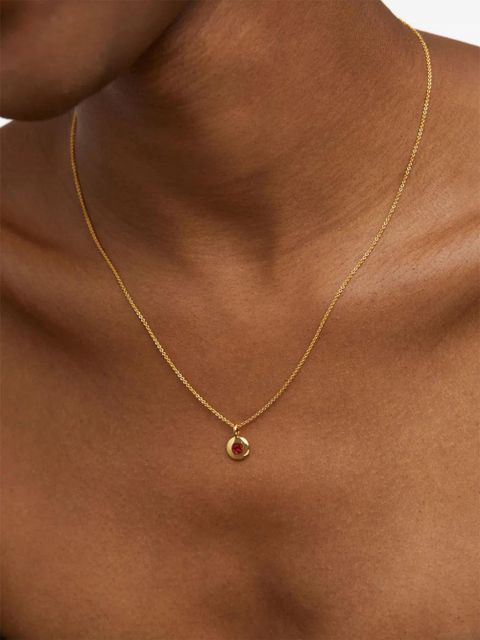 Monica Vinader crystal-embellishment round-pendant necklaces - Gold - zdjęcie produktu nr 2