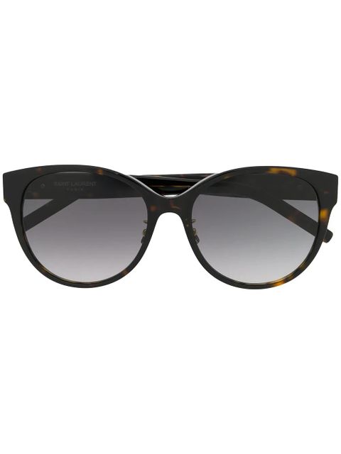 Saint Laurent Eyewear round frame sunglasses - Black - zdjęcie produktu nr 1