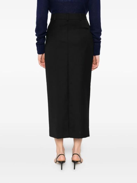 ANINE BING front-slit wool skirt - Black - zdjęcie produktu nr 2