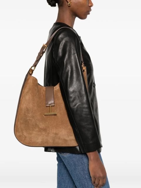 TOM FORD large T-signature shoulder bag - Brown - zdjęcie produktu nr 2