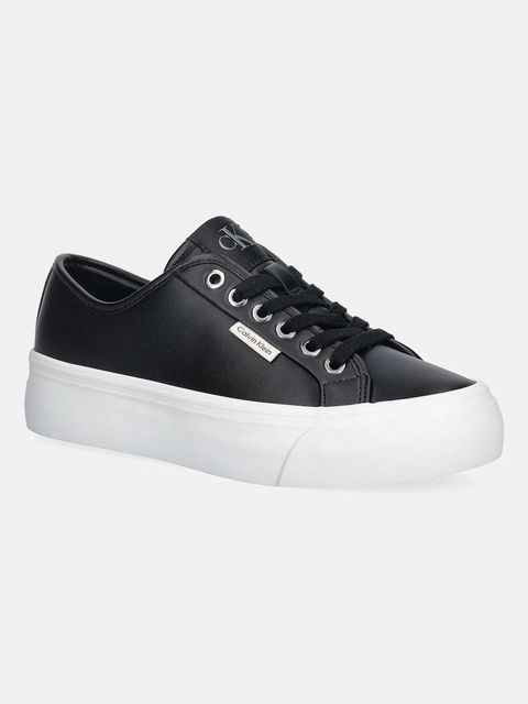 Calvin Klein sneakersy VULC FLATF LACE UP LTH CK kolor czarny YW0YW01932 - zdjęcie produktu nr 1