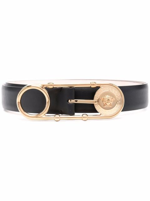 Versace Safety Pin leather belt - Black - zdjęcie produktu nr 2