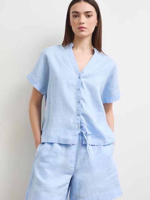 Medicine bluzka koszulowa damska lniana - zdjęcie produktu nr 1